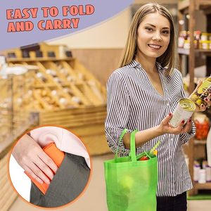 Sac de courses réutilisable en tissu non tissé laminé avec logo personnalisé, sac de protection pour fruits en tissu non tissé, sac fourre-tout pour épicerie - Product Image 2