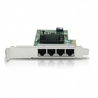 Adaptador de red I350-T4 4xGbE Base T de 4 puertos PCI-E para servidor, tarjeta de interfaz LAN interna con cable
