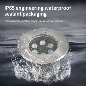 IP67 עמיד למים RGB LED 6000K זרקור חיצוני 6W מנורת רצפה שקועה מנורת רצפה מנורת זכוכית נירוסטה תאורת גן חצר סיפון - Product Image 2