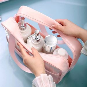 For High Appearance <b>Transparent</b> Zipper Fashion Travel for <b>Bag</b> Light Luxury Insulated <b>Makeup</b> Storage Beach Waterproof - Product Image 3