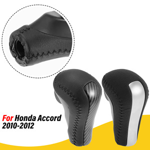 Honda Accord Gear <b>Shift</b> <b>Knob</b> Leather Carbon Fiber Texture 2010-2012 Automatic Transmission Ergonomic Design - Product Image 1