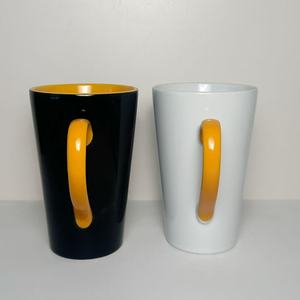 Custom Ceramic <b>Mug</b> Straight Shape With Handle Single Cup Promotional Drinkware Zibo Origin Part Number 7111 - Product Image 3