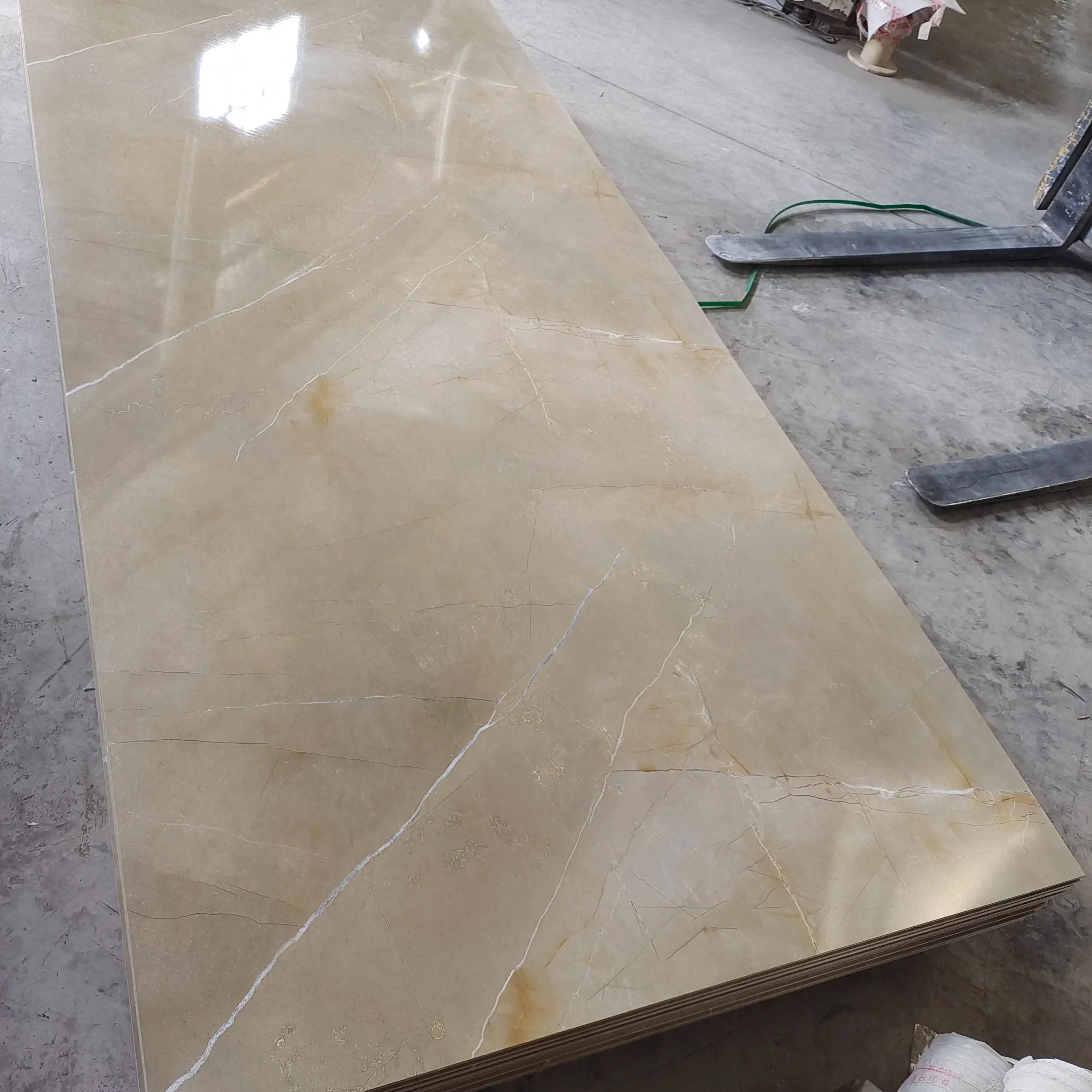 High Glossy Marble Texture pvc marble sheet waterproof Wall Panel 1220*2440*3mm