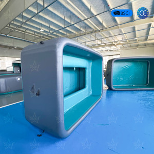 Spa gonflable pour 4 à 6 personnes, idéal pour la cour, spa rond portable avec couverture et filtre à jets à bulles pour une utilisation à domicile - Product Image 4