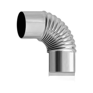 Conduit d'évacuation pour chauffe-eau au gaz, diamètre 6 cm, tuyau flexible courbé pour la ventilation - Product Image 2