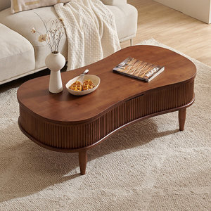 <span class=keywords><strong>Tavolino</strong></span> da Caffè in Legno Massello Stile Nordico con Funzione Sollevabile e Retrattile, Compatto e Moderno, Lussuoso <span class=keywords><strong>Tavolino</strong></span> da <span class=keywords><strong>Salotto</strong></span> con Spazio di Archiviazione - Product Image 2