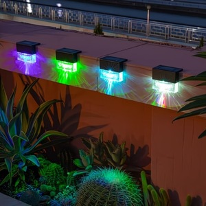 Mini Solar Wall <b>Light</b> Motion Sensor <b>Projector</b> Outdoor Fence Step Staircase Patio Courtyard <b>Night</b> Lamp - Product Image 3