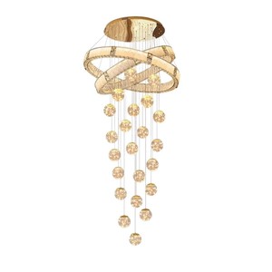 Crystal Pendant <b>Light</b> LZ 102 Round Multi Head LED Chandelier For Hotels And Guesthouses <b>Remote</b> <b>Control</b> Tmall Genie - Product Image 5
