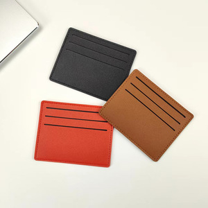 Portable women's short credit card sleeve clip, ultra-thin PU leather cardholder wallet, <b>ID</b> credit card <b>holder</b> - Product Image 1
