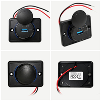 Adaptor Charger Mobil Cepat Kustom 18W QC3.0 & 30W Pd3.0 TYPE-C 12V 24V Port Usb Charger Mobil Soket Outlet untuk Kendaraan Otomatis Bus