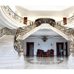 Rampe d'escalier en fer forgé KHP pour balcon, appartement, villa, taille personnalisée, haute qualité, galvanisé, résistant à la rouille, design moderne - Product Image 1