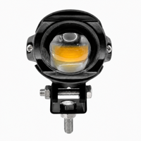 Feux LED tout-terrain auxiliaires 18W bicolores blanc/ambre, projecteur laser antibrouillard pour moto, voiture, SUV, VTT