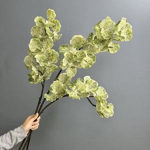 Fleurs d'orchidée artificielles pour célébration <span class=keywords><strong>de</strong></span> remise <span class=keywords><strong>de</strong></span> diplôme, vente en gros, tige unique, 7 têtes, toucher réaliste, orchidée violette - Product Image 3