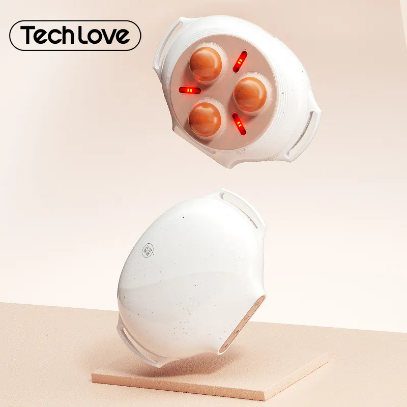 Tech Love, reductor de grasa con vibración, adelgazamiento Abdominal, promueve la digestión, alivia los calambres menstruales, masajeador de Abdomen eléctrico con calefacción