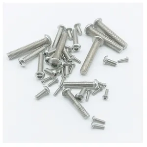 High Quality Customization ISO7380 M2-M8 Stainless Steel Screw SS304 316 A2 A4 Round Pan Head Hex Socket Machine Screw