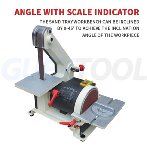 Machine à poncer à bande professionnelle 220V 300W à vitesse réglable, machine de polissage de bureau multifonctionnelle pour le métal et le bois - Product Image 2