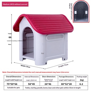 Modern Küçük Orta Büyük Köpekler İçin Dış Mekan Kulübesi Her Mevsim Yağmur Geçirmez Su Geçirmez Plastik Köpek Evi Oturma Odası İçin - Product Image 4