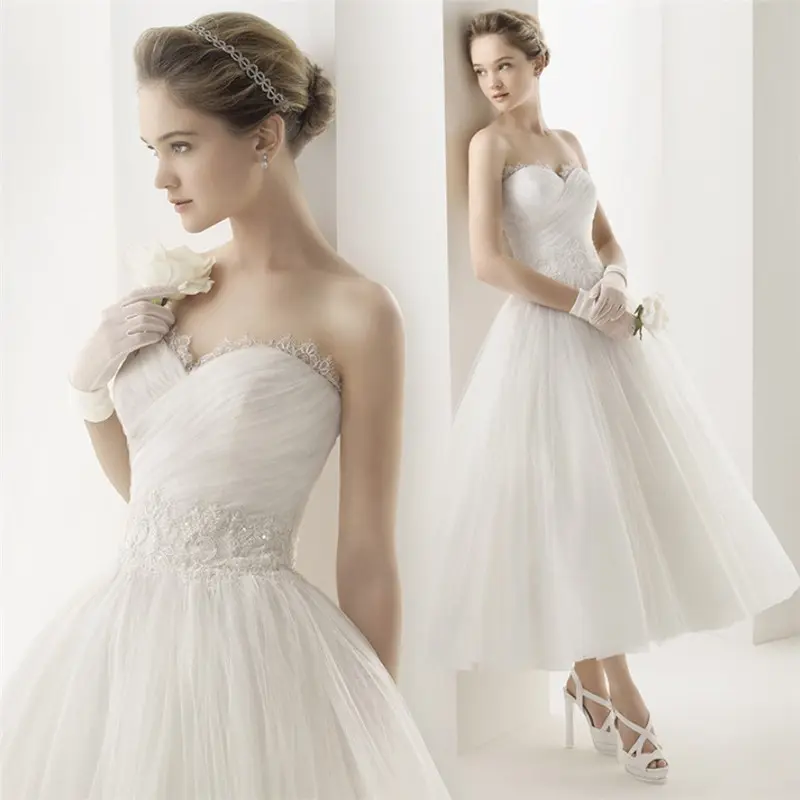 2023 vestidos de novia tắt Vai Corset thanh lịch đơn giản cổ điển ngắn Bridal Gown Wedding Dress