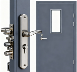 <span class=keywords><strong>Porta</strong></span> <span class=keywords><strong>a</strong></span> <span class=keywords><strong>Anta</strong></span> Singola Grigia Prodotta in Fabbrica, Moderna Certificata Antincendio UK per Uso Commerciale, Hotel, Ospedali, Appartamenti, Centri Commerciali, Garanzia 5 Anni - Product Image 5