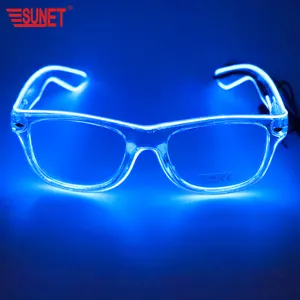 Best Selling SUNJET Custom Logo LED EL Wire Glasses For Party