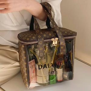 Bolsa de almacenamiento de cosméticos de viaje de PVC transparente, bolso portátil impermeable para mujer, <span class=keywords><strong>neceser</strong></span> cosmético transparente - Product Image 2