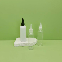 Bouteille en plastique PET à presser avec bouchon à vis pour emballage de liquides cosmétiques et produits chimiques, disponible en 1oz, 2oz, 3oz, 4oz, 5oz, 8oz, 12oz, 16oz
