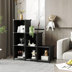 Étagère de rangement en PP, couleur unie, réglable, détachable, librement combinable, idéale pour ranger sacs, chaussures et vêtements - Product Image 2