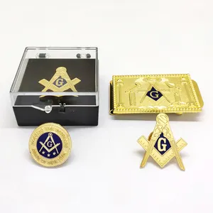 Masonic International club Items Mason Freemasonry Lapel Enamel Cufflinks Logo Customization Eastern Star Masonic Pin