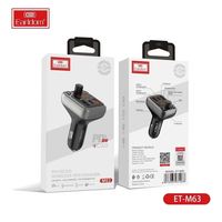 Transmisor FM para Auto EARLDOM con Reproductor de Música Estéreo, Puerto de Carga Dual USB 3.0A, Puerto de Carga PD20W, Kit para Auto con Bluetooth y Reproductor de MP3