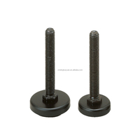 Pieds réglables en acier noir avec trous hexagonaux internes D38*M12