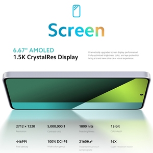 <span class=keywords><strong>Precio</strong></span> al por Mayor del Teléfono Note 13 Pro 5G 8GB 256GB, Pantalla de 6.67 Pulgadas, MlUl 14, Versión 7s Gen 2 - Product Image 5