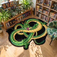 Tapis et moquette en forme de dragon, style anime, shaggy et moelleux, design personnalisé, tapis tufté pour salon, vente en gros