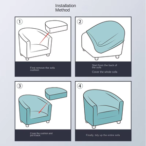 Housse de protection exclusive en polyester tout compris Baignoire semi-circulaire Jacquard Single <span class=keywords><strong>Club</strong></span> Chair Sofa Slipcover Terylene - Product Image 6