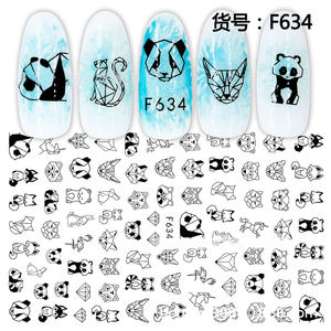 Pegatinas adhesivas de plástico 3D para uñas con letras en inglés y diseño de flor de Rosa de viento arte abstracto - Product Image 2