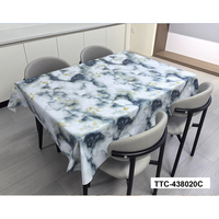Nappe semi-circulaire imprimée en PVC, imperméable, anti-taches, nettoyable, pour restaurant, salle à manger, maison, mariage, fête, décoration