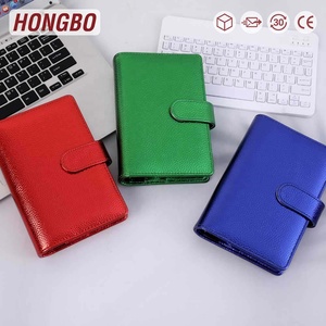 Hongbo Populaire Classeur à anneaux A6 en cuir grainé <span class=keywords><strong>43</strong></span> couleurs avec feuille volante, disponible comme classeur de notes pour cadeau de papeterie - Product Image 1