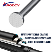 Tringle à rideau ARODDY Factory 1-1,7 m en carbone, sans perçage, réglable en un clic, gris, occultante, antirouille, réglage instantané
