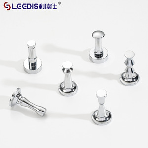 Lideshi Brass Wall <b>Hooks</b> Round Modern Rust Resistant Single <b>Hook</b> For <b>Bathroom</b> Entryway Toilet Door Mounting - Product Image 3
