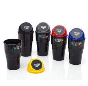 ABS Car Trash Fashion Can Garbage Holder Bin Rubbish Dust Dustbin Storage Box