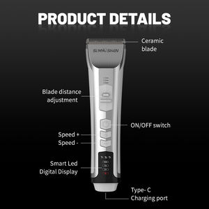 2025 Korea Salon Máquina para <span class=keywords><strong>cortar</strong></span> cabello inalámbrica para hombres Cortadora <span class=keywords><strong>de</strong></span> cabello eléctrica para hombres Cortadora <span class=keywords><strong>de</strong></span> cabello profesional para hombres - Product Image 2