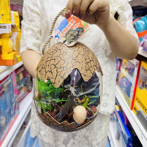 Jouet d'oeuf <span class=keywords><strong>de</strong></span> dinosaure en plastique pour enfants Triceratops Tyrannosaurus Rex monde Jungle insecte modèle Animal sauvage pour mâle fille Cognition - Product Image 4