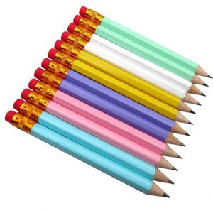 Crayon standard de golf en bois de 10 cm avec gomme, logo personnalisé, pour étudiants - Product Image 1