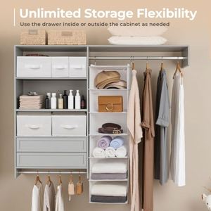 12-Tier <b>Large</b> Non-Woven Hanging Closet Organizer Foldable Storage Shelf with 2 Sturdy Hooks <b>Wardrobe</b> Organizer Factory Wholesale - Product Image 6