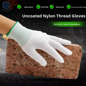 Guantes de Mecánico de Nailon Blanco de Calibre 13 Marca RFX, Precio de Fábrica, para Manipulación de Precisión, Seguridad en el Trabajo, Parte Superior de PU, Función Antideslizante - Product Image 4