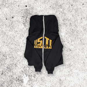 Logo personnalisé imprimé brodé solide 420 grammes sweats à capuche zippés haute qualité coton lourd style à la mode surdimensionné - Product Image 5