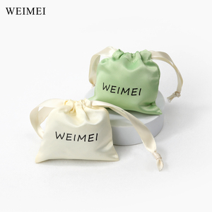WEIMEI Sac à cordon de luxe imprimé, personnalisable avec logo, pour emballage de perruques, mèches de cheveux, sacs en satin de soie, sacs anti-poussière pour perruques, bijoux et vêtements - Product Image 5
