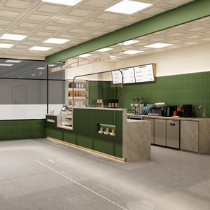 Kit d'accessoires d'aménagement pour kiosque-café préfabriqué en <span class=keywords><strong>conteneur</strong></span>, moderne et innovant, doré - Product Image 4