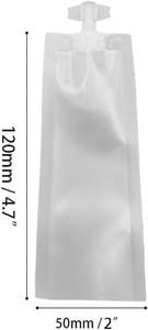 Sachets souples transparents en plastique pour liquides cosmétiques, shampoing crème mat, parfum, avec bec verseur, thermoscellables, portables, pour voyage - Product Image 3