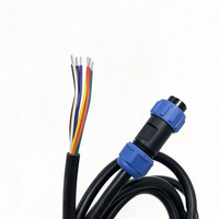 Câble d'alimentation circulaire étanche M12 personnalisé OEM/ODM, assemblage de faisceau de câbles électriques avec fiche moulée 4 broches vers extrémité dénudée