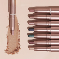 Usine En Gros Constructible Mélangable Doux Maquillage Des Yeux Paillettes Étanche Double Tête Ombre Bâton Et Brosse